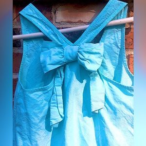 Aqua Racer Back Shirt With Bow By Peach Love California. Woman’s Size Small